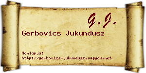Gerbovics Jukundusz névjegykártya